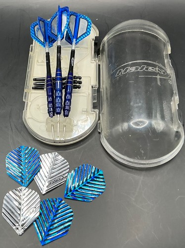 Halex Brass Coated Steel Tip Darts With Shafts, Case & Flights