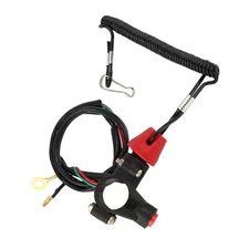 2 Pcs Tether Cord Snowmobile, 12V 2-Wires ATV Kill Switch Tether Engine Motor 