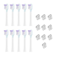 2X(Tooth Brush Heads for Full Range Replacement 10 Pieces Bright9215