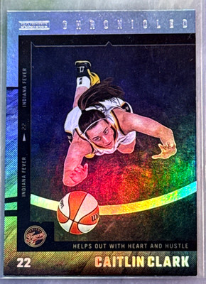 Caitlin Clark 2025 Panini Chronicled Holo Foil Helps With Heart & Hustle-#40
