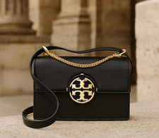 NEW Tory Burch Miller Mini Black Leather Convertible Shoulder Bag/Crossbody Bag