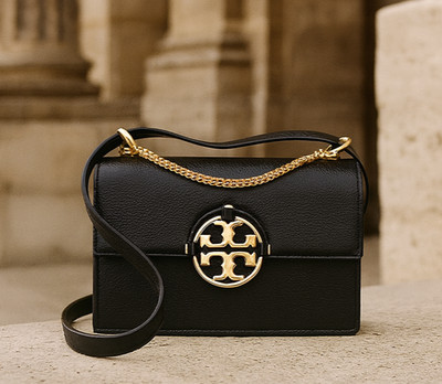 NEW Tory Burch Miller Mini Black Leather Convertible Shoulder Bag