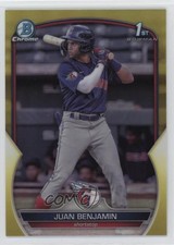 2023 Bowman Chrome Prospects Yellow Refractor 27/75 Juan Benjamin #BCP-151 19fe