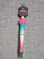 Handmade Beaded Multi-Color Educated Drug Dealer Nurse Life Twist Click Pen