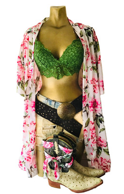 SHOW ME YOUR MUMU Brie Floral BOHO Kimono Robe O/S