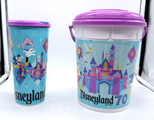 New 2025 Disneyland 70th Anniversary Travel Tumbler & Popcorn Bucket