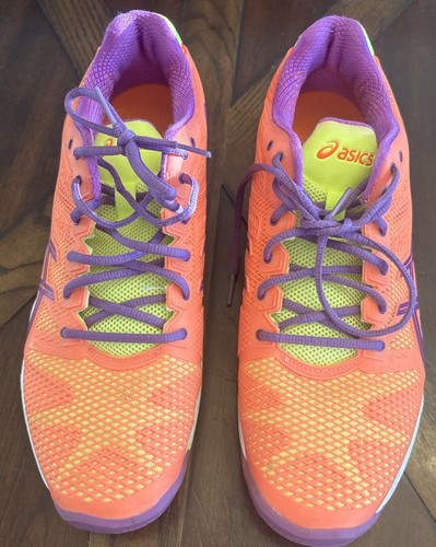 Asics Gel Solution Speed Damen Gr. 11,5 Laufschuh Orange Lila Gelb E450Y - Bild 2 von 6