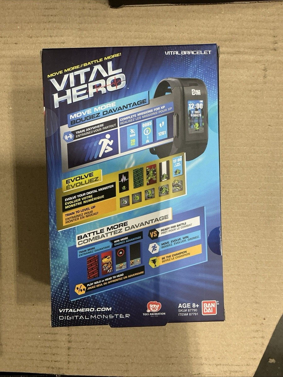Bandai Vital Hero Black Band Pulsemon Interactive Band ~ Brand New