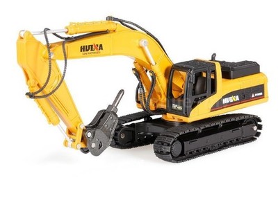 Hui Na Toys 1711 1:50 Drill Excavator Engineering Vehicle W/Alloy Die-Cast Metal