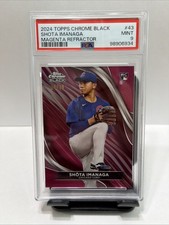 2024 Topps Chrome Black Shota Imanaga RC Magenta Refractor /10 PSA 9