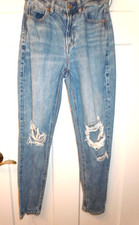 American Eagle Stretch Light Wash Mom Jean 00 Short 90s Vintage Vibes