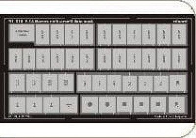 F-18 Hornet etch stencil data mask 1/32 - Eduard XL516