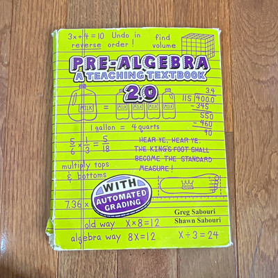 Teaching Textbooks Pre-Algebra 2.0 by Greg & Shawn Sabouri Book+Audio CD 2005