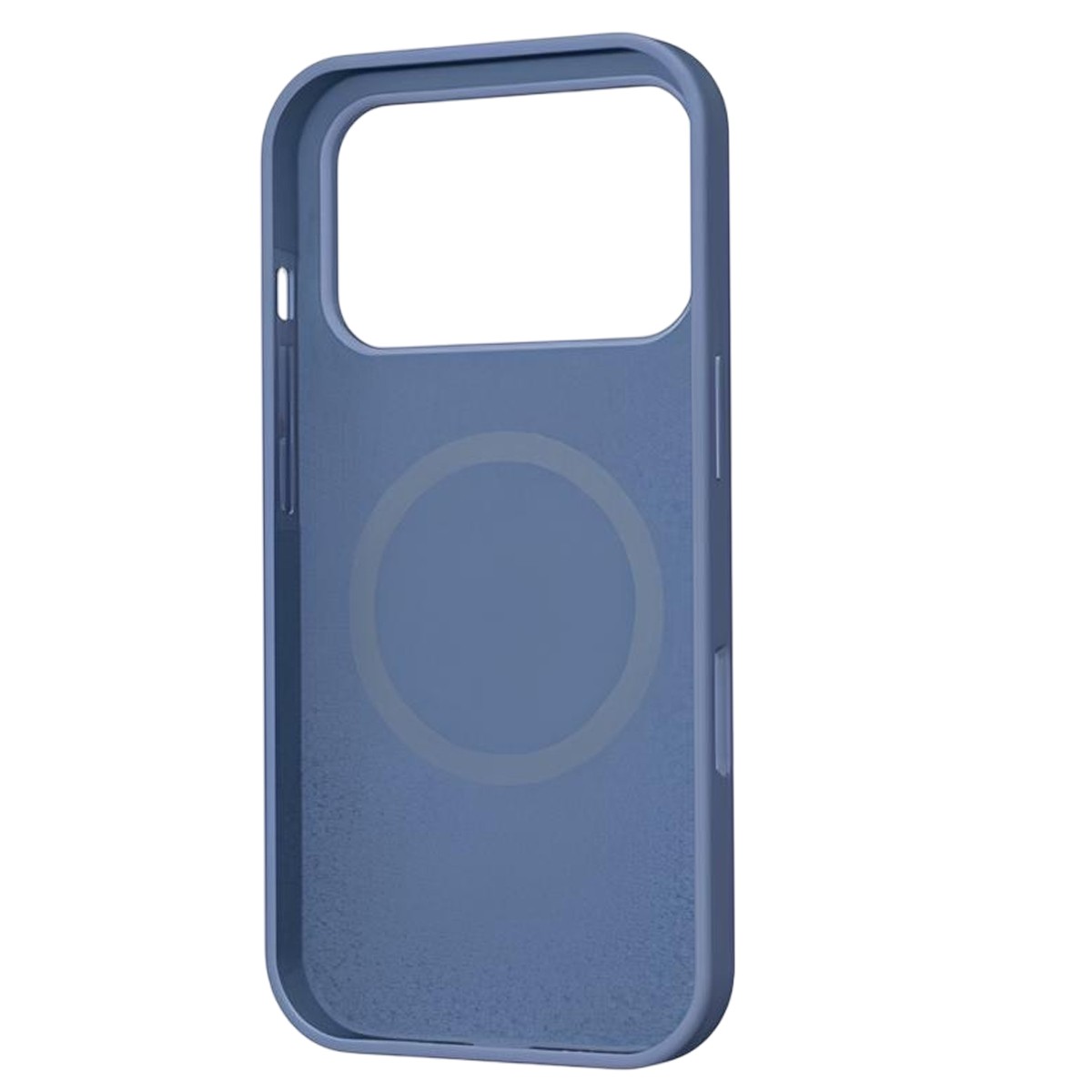 Coque silicone bleu iPhone 17 Pro Max finition soft-touch premium