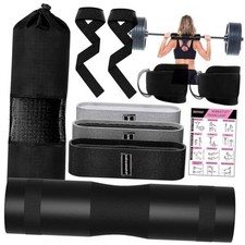 Barbell Pad Set for Squat,10 PCS Hip Thrusts Workout Foam Weight 9 PCS Black