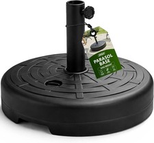 GARDEN PARASOL BASE OUTDOOR MARKET UMBRELLA STAND 35L WATER/35KG SAND FILLED