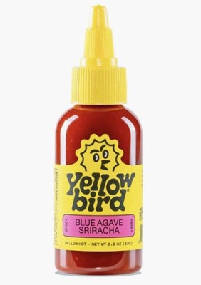 YellowBird Blue Agave Sriracha 2.2oz Bottle Mellow Hot Sauce BB 02/2027 Traveler