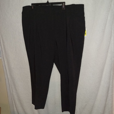 Calvin Klein Pleated Dress Pants Womens 20W Plus Size Black Career Office (EL)