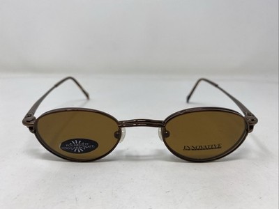 Innovative IMF311 Satin Cocoa 44-21-140 Brown Eyeglasses Frame w/ Clip-on JX05