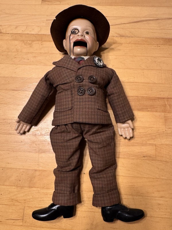 vtg CHARLIE McCARTHY Ventriloquist Doll Dummy Edgar Bergen Pull String Inop