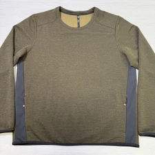 REI Co-op Active Pursuits Tech Pullover Mens XL Green Fleece Lined Crew Neck