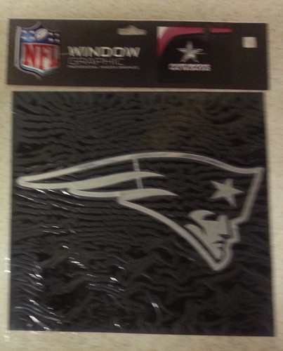 NFL Silver / Chrome Window Graphic 8 x 8 Rico Industries New Free Shipping - Photo 3/5