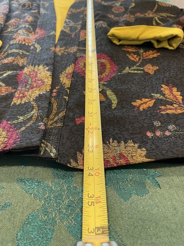 ETRO Milano Italy Kimono Jacke vorne offen Gr. 44 /US 8 Seidenmischung schwarz gelb - Bild 19 von 22