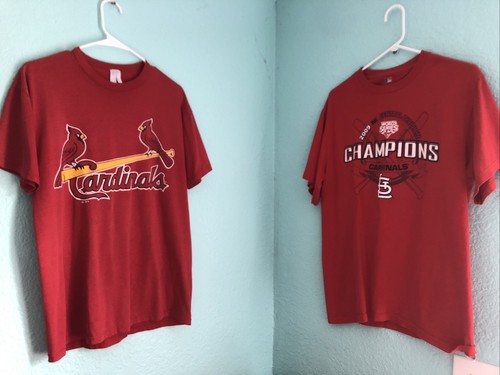 Lotto 2 Camicie Uomo Medium St. Louis Cardinals Logo Vintage 2009 World Series  - Foto 1 di 7