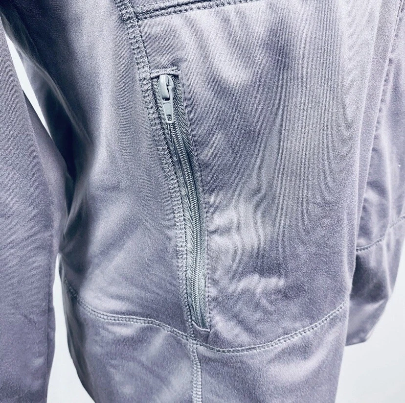 Kate Lord Womens Pewter Stretch Zip-Up Track Jacket Sz L - Image 3 of 4