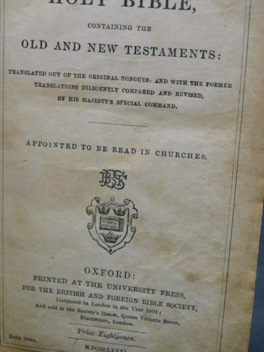 1881 British and Foreign Bible Society Book - Imagen 10 de 17
