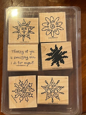 Stampin' Up "Something Nice" Wood Mounted Rubber Stamp Set, 2002 b6