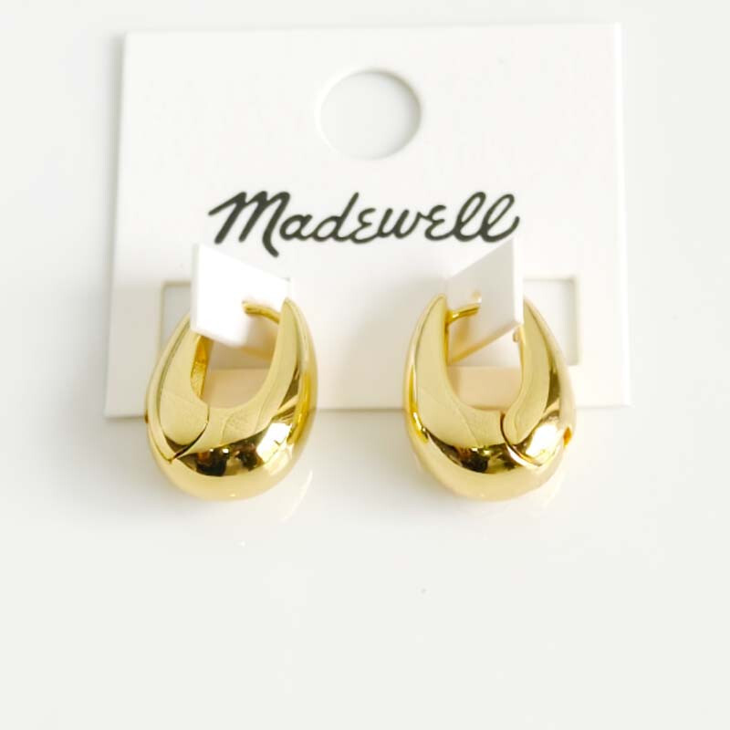 Crescent Hoop Earrings Madewell 21mm MadeWell Statement Puffy