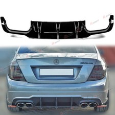 Pour Mercedes Benz W204 C204 C63 Coupé Diffuseur Noir Brillant AMG