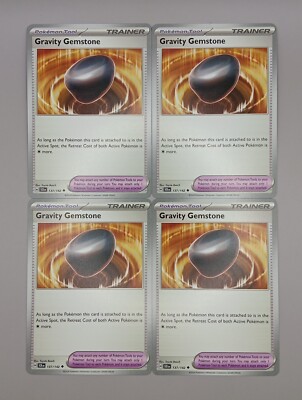 4X Pokemon TCG Gravity Gemstone 137/142 Stellar Crown Regular  English 2024 NM