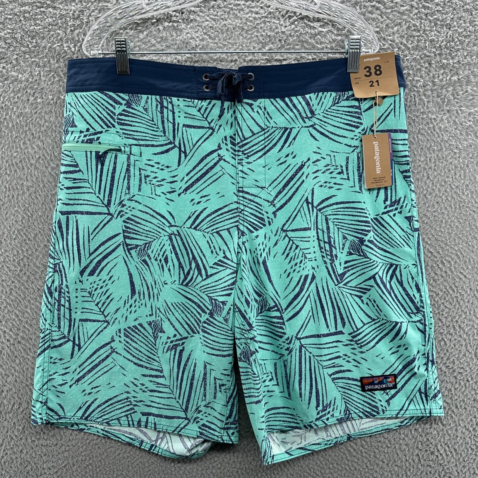 Patagonia Mens Shorts 38 Floral Swim Beach Surf Stretch Wavefarer Boardshorts 21
