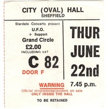 UFO Concert Ticket Stub SHEFFIELD UK 6/22/78 SCORPIONS MICHAEL SCHENKER FINAL