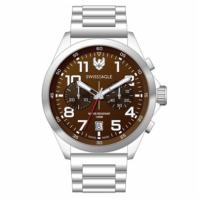 Swiss Eagle Se9179 47.5mm Men's Watch RRP AUD $1253