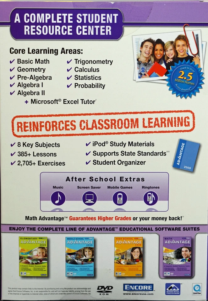 Math Advantage: Study Skills Math Curriculum DVD Homeschool Grades 6-12, Age 11+ - Image 4 of 4
