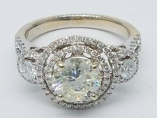 18K Solid White Gold Rhodium Plated Diamond Dinner Evening Ring Size (AP1035792)