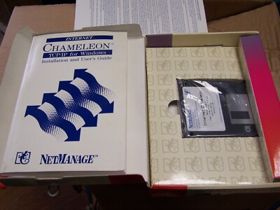Vintage NetManage Chameon TCP/IP Software for Windows on 3.5