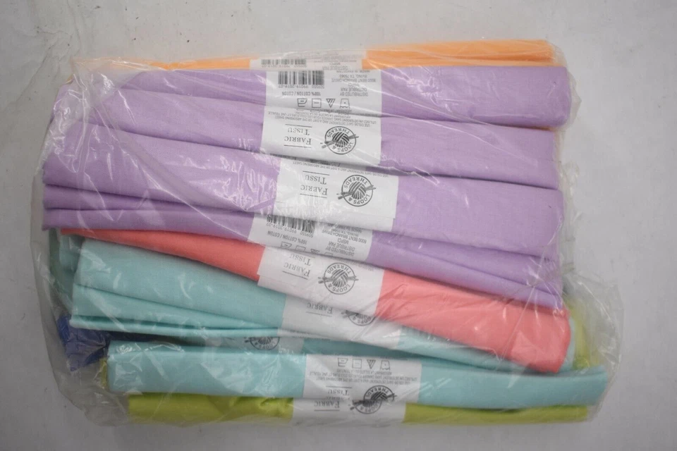 Loops & Threads Assorted Solid Fabric 18" x 21" Precut 100% Fabric 180 Piece - Image 4 of 4