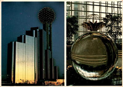 Dallas, Texas, The Hyatt Regency, SMU, Baylor, Texas Christian Postcard