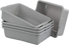 5 PK Commercial Bus Tub Box Tote Dish Tray Storage Restaurant Food Garden LG Set