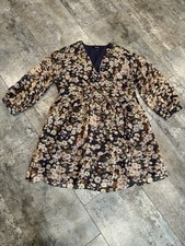 Madewell Drawstring Faux Wrap Mini Dress Daisy Reverie Large Floral Purple