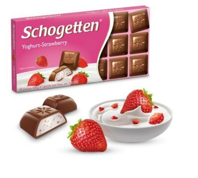 5 x Schogetten Erdbeer Joghurt Schokolade 100g (5er Pack)