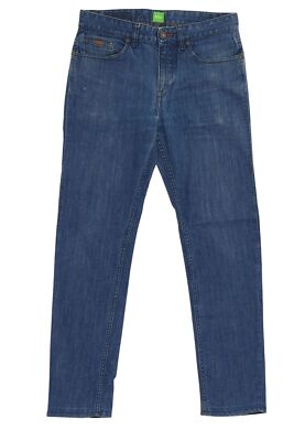 HUGO BOSS Green Herren Jeans Hose W32 L30 32/30 blau stonewashed gerade Stretch