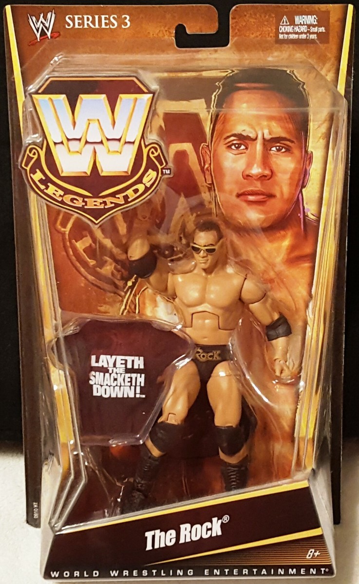 WWE The Rock Dwayne Johnson Legends Series 3 Wrestling Action