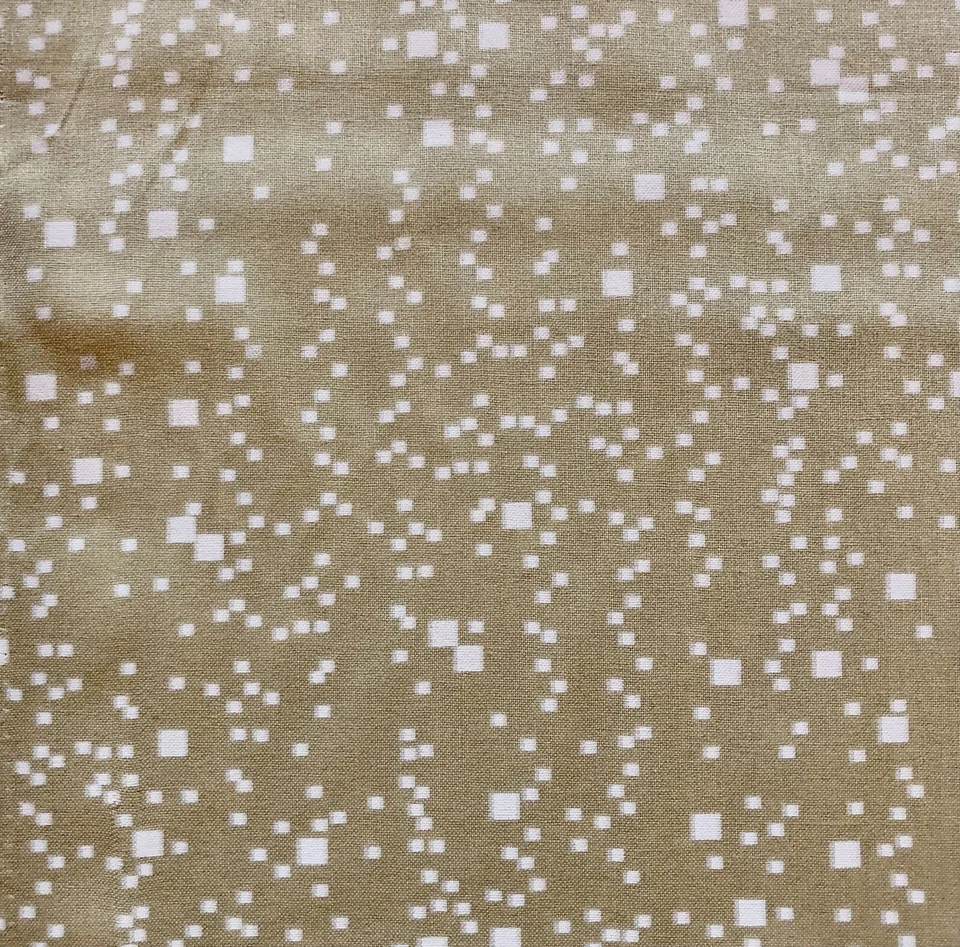 3 yardas blanco abstracto nevada sobre oro muy claro 100% algodón Lonni Rossi Foto 4 de 4