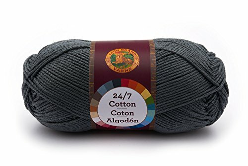 Lion Brand Yarn Company- Filato di Cotone, 100% Cotone, Antracite (I9G)