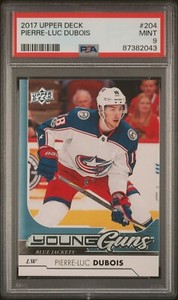 2017-18 Upper Deck Series 1 Pierre-Luc Dubois Young Guns Rookie #204 PSA 9 Mint